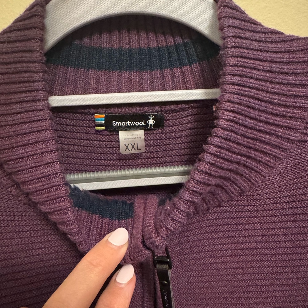 Smartwool Men's Plum 1/2 Zip Sweater - Picture 4 of 5